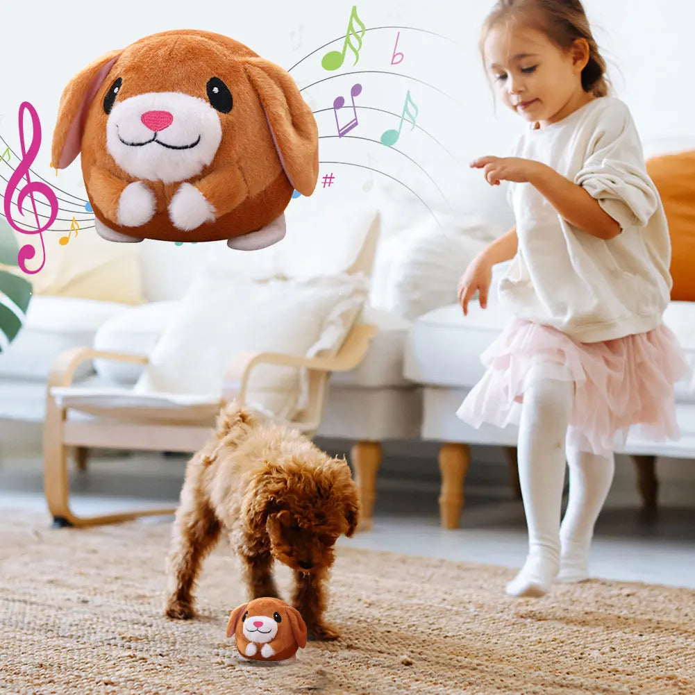 Cartoon Pig Plush Toy – USB Rechargeable Moving Dog & Cat Toy