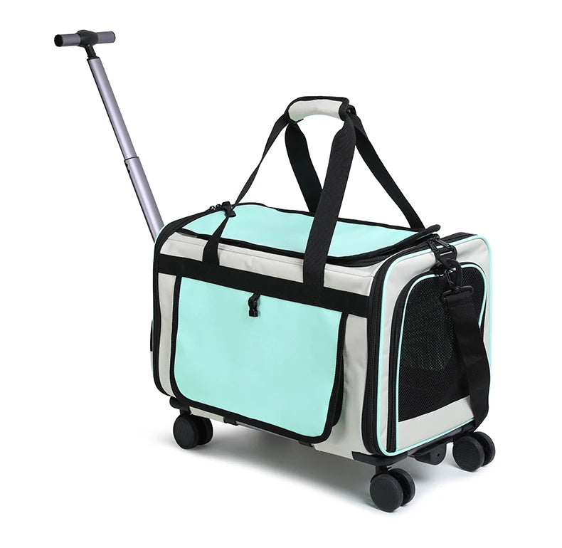 Extra Large Pet Trolley Bag – Foldable Travel Carrier for Cats & Dogs