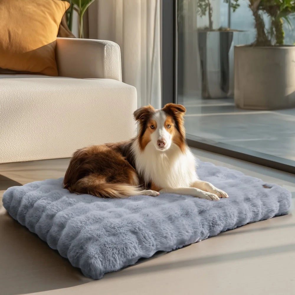 Ultra Plush Dog Bed – Soft Washable Pet Cushion Mattress for Large Dogs & Puppies