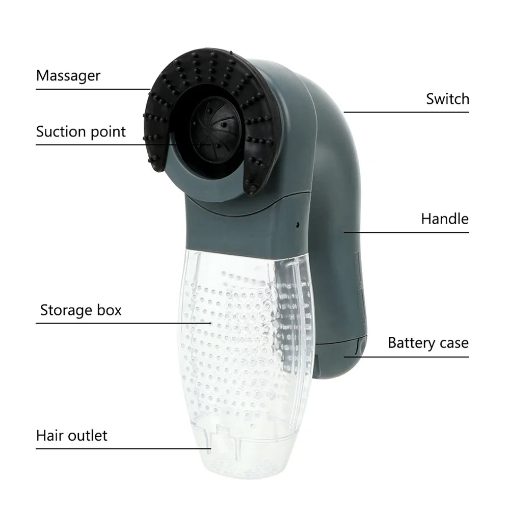 Electric Pet Hair Sucker – Portable Vacuum Grooming Brush for Cats & Dogs | Fur Remover & Suction Comb Tool for Shedding Control