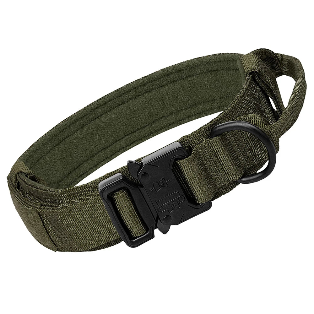 Tactical Dog Collar with Handle – Military Training Collar for Medium & Large Dogs