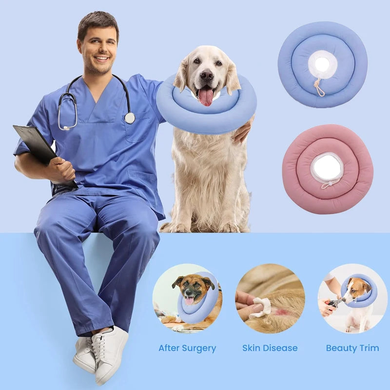 Soft Cotton Recovery Collar – Anti-Scratch Cone for Dogs & Cats