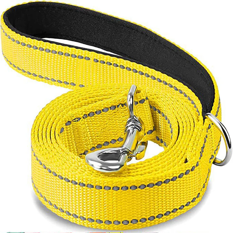 Reflective Dog Leash – Durable Night Safety Pet Walking & Training Lead for Dogs and Cats (1.2/1.5/1.8 m)