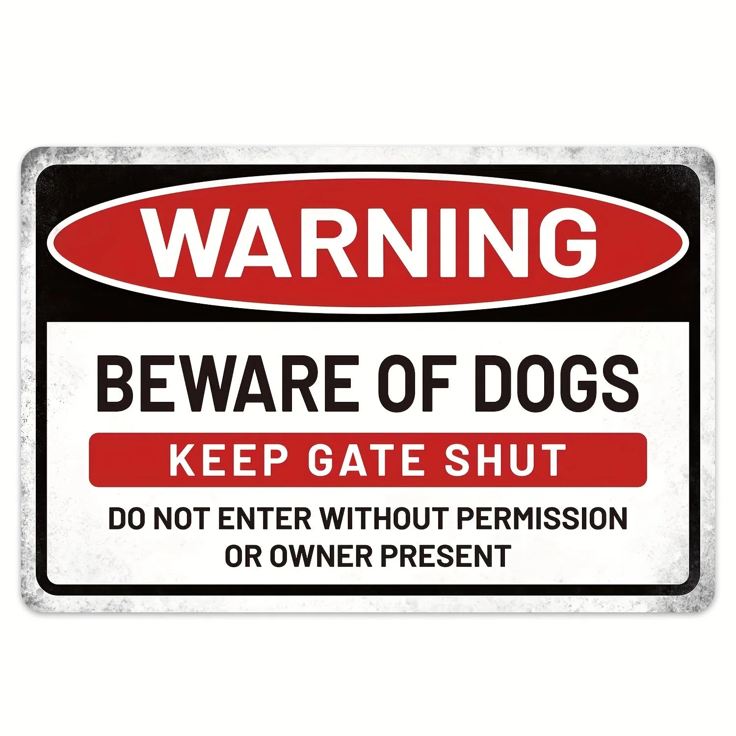 "Beware of Dog" Rustic Metal Sign – Vintage-Style Wall Art for Home, Bar, or Man Cave