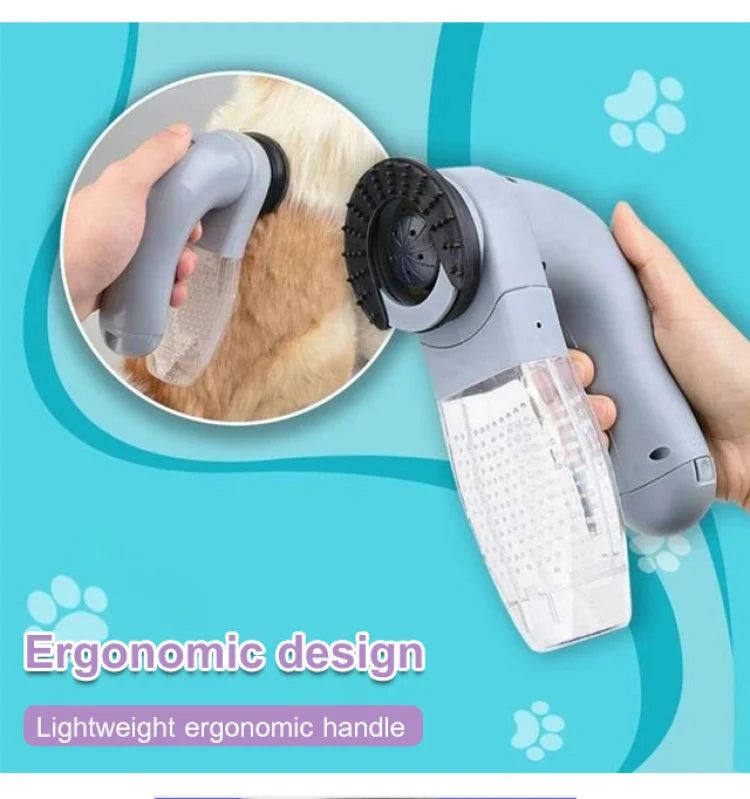 Portable Pet Vacuum Cleaner – Dual-Purpose Electric Hair Remover & Massage Grooming Tool for Cats & Dogs