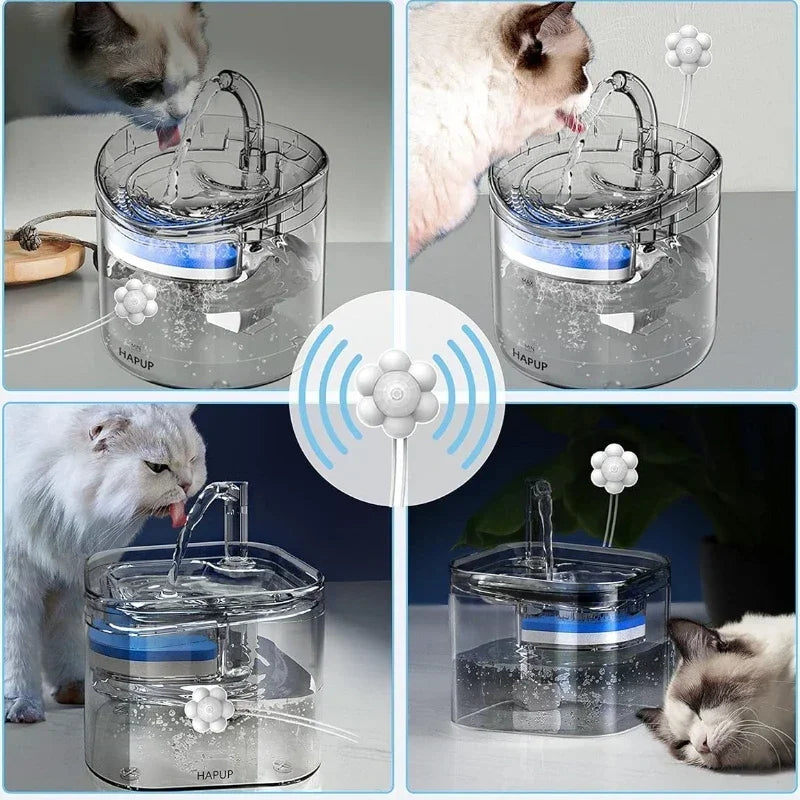 Smart USB Pet Water Dispenser with Motion Sensor – Automatic Cat & Dog Drinking Fountain