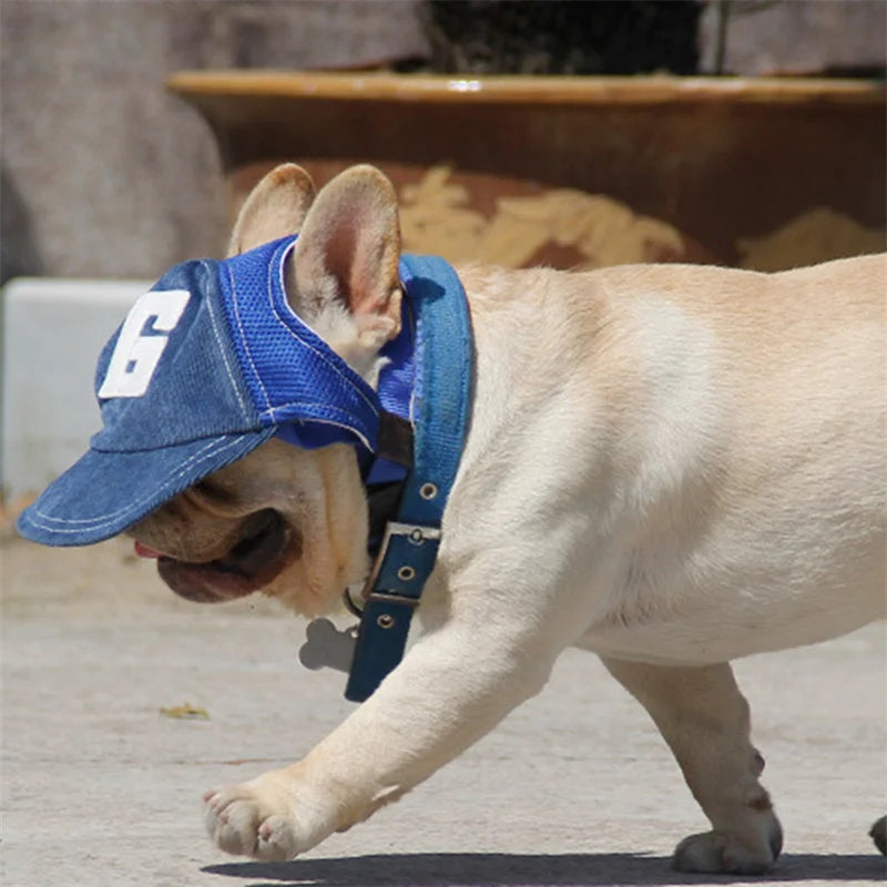 Dog Baseball Cap – Adjustable Outdoor Sunscreen Hat with Ear Holes for Small, Medium & Large Dogs