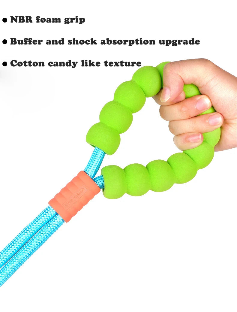 Cotton Candy P-Chain Dog Leash – Anti-Slip, Wear-Resistant Traction Rope