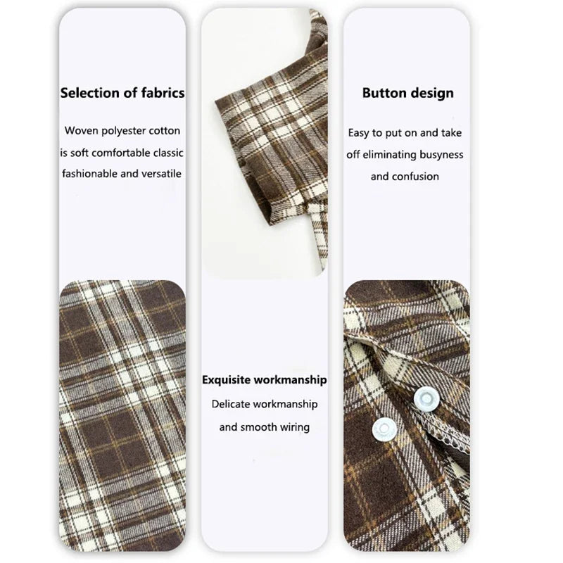 Summer Plaid Dog Shirt – Lightweight Pet Vest for Small Dogs & Cats