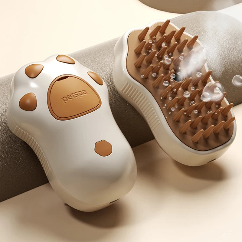 3-in-1 Steamy Pet Grooming Brush – Electric Spray Cat & Dog Hair Comb with Steam, Massage & Loose Hair Removal