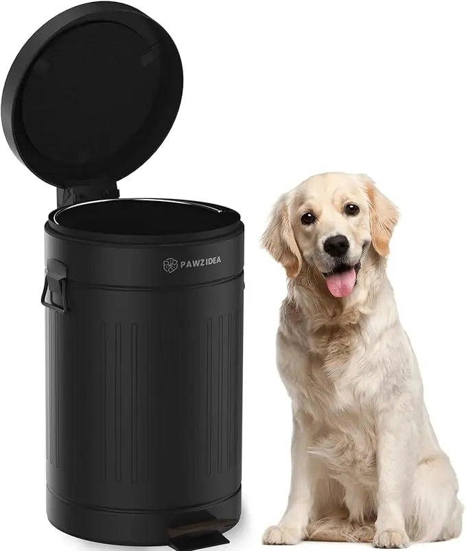 Outdoor Dog Poop Trash Can with Odor Control – 3.1 Gallon Waterproof Pet Waste Disposal Bin with Lid