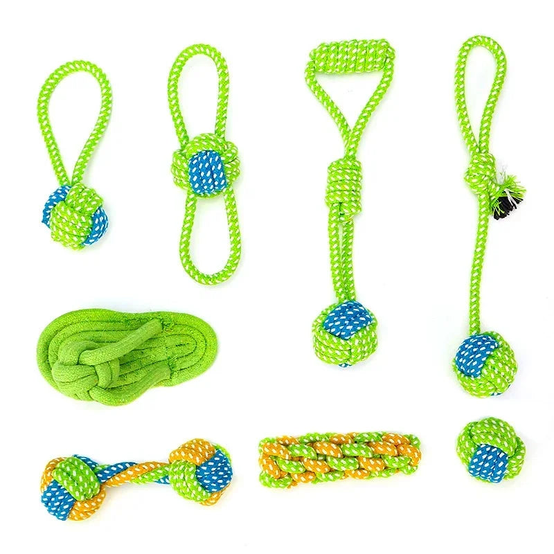 Dog Rope Toy with Ball – Small Dog Chew & Teeth Cleaning Toy, Interactive Puppy Training Play Toy