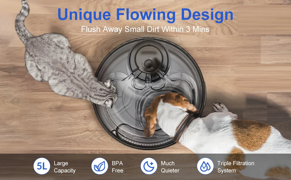 NPET DF10 Dog Water Fountain Replacement Filters – Multi-Layer Activated Carbon Filters