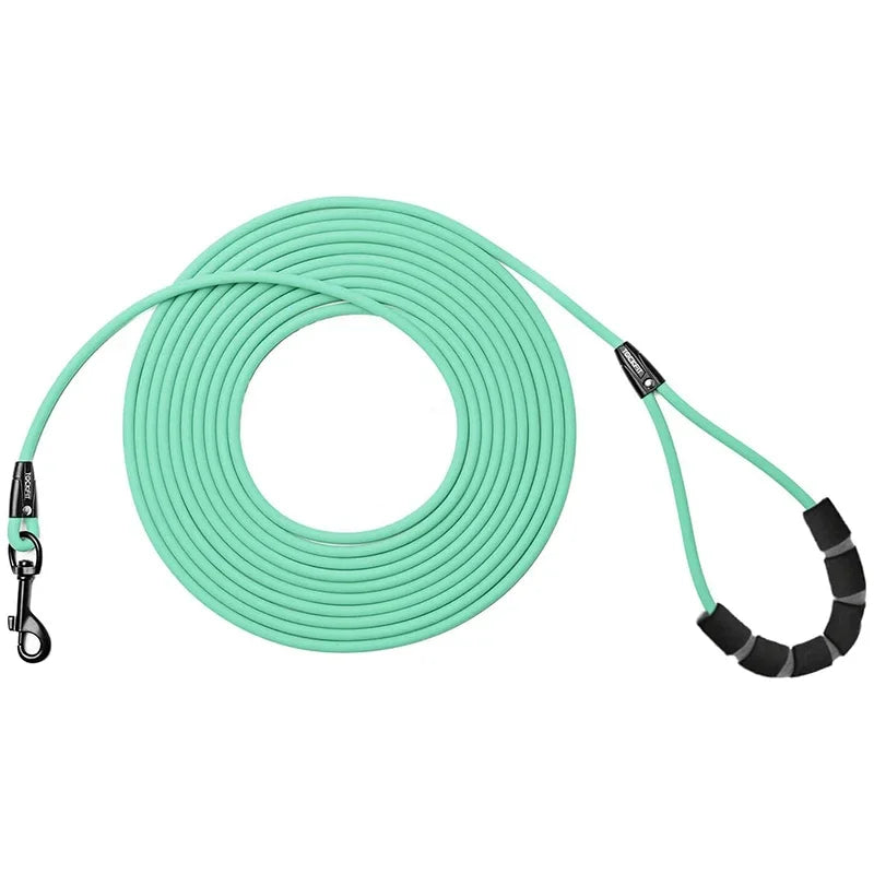 Waterproof Long Dog Training Leash – Durable PVC Lead for Recall, Yard, Beach & Outdoor Play (5FT, 10FT, 20FT, 30FT)