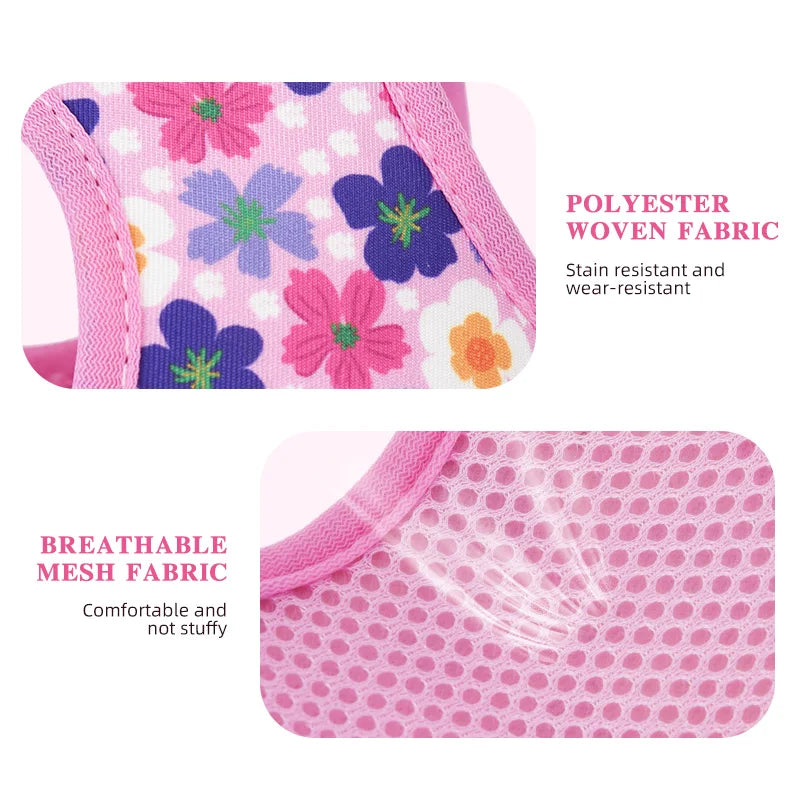 HP386 Pet Harness & Leash Set – Printed Vest Harness with 1.5m Rope