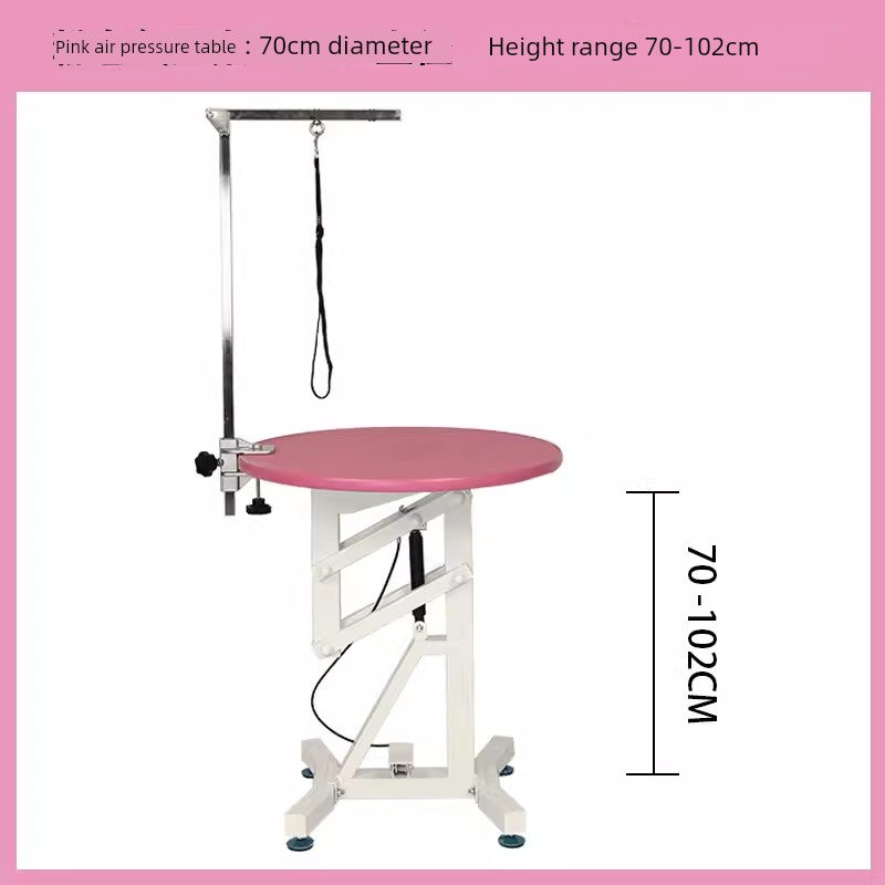 Adjustable Hydraulic Pet Grooming Table – Rotating Round Beauty Table for Small & Medium Dogs & Cats