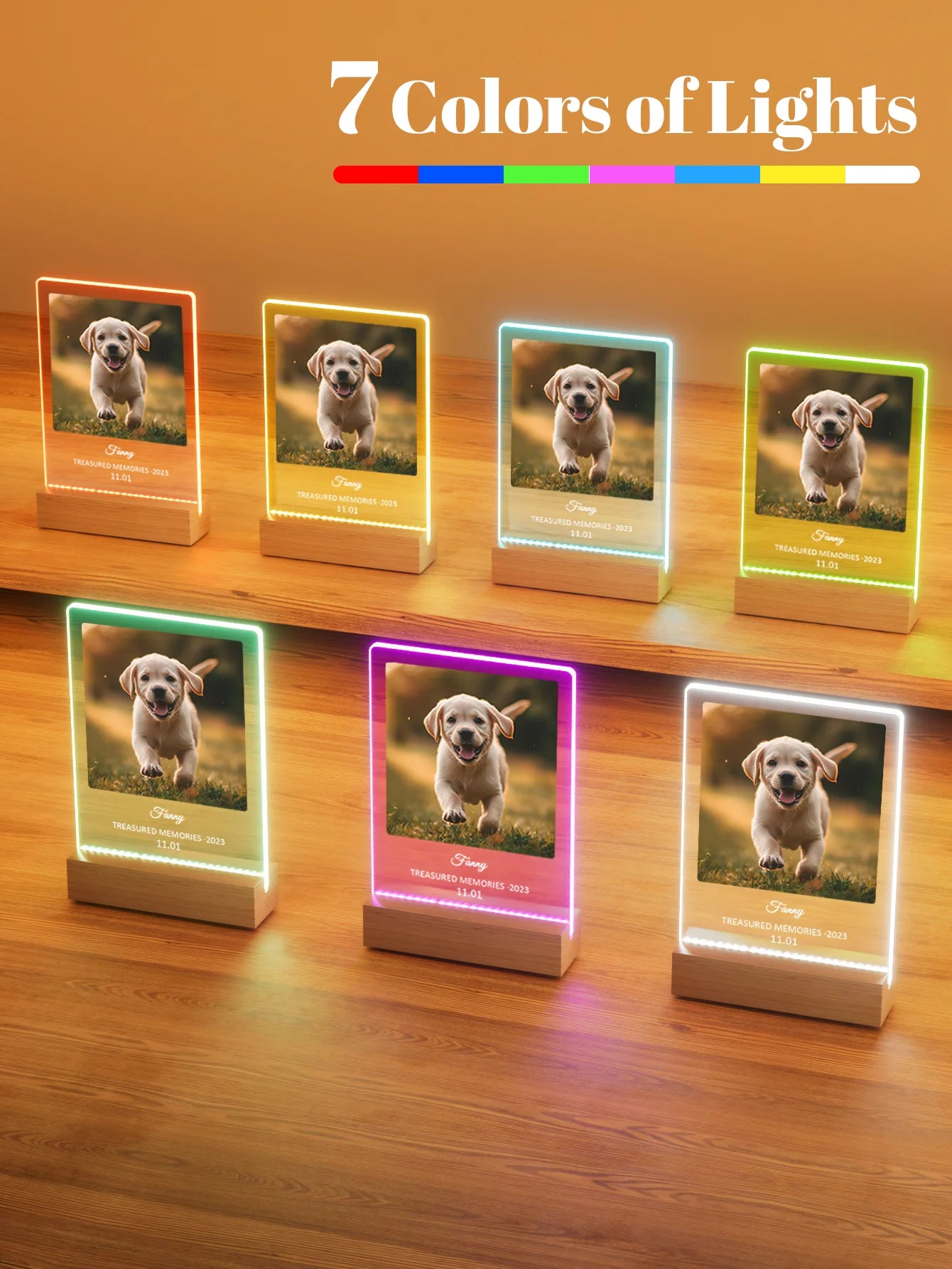 Custom Pet Memorial Nightlight – Personalized Pet Photo & Name Keepsake