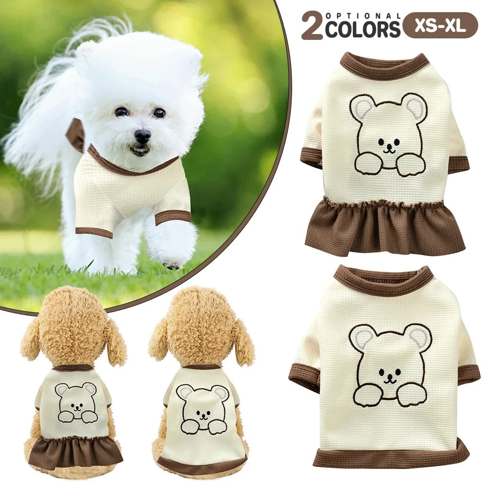 Floral Princess Dog Dress – Cute Summer Skirt Outfit for Small Dogs & Puppies, Wedding & Party Wear