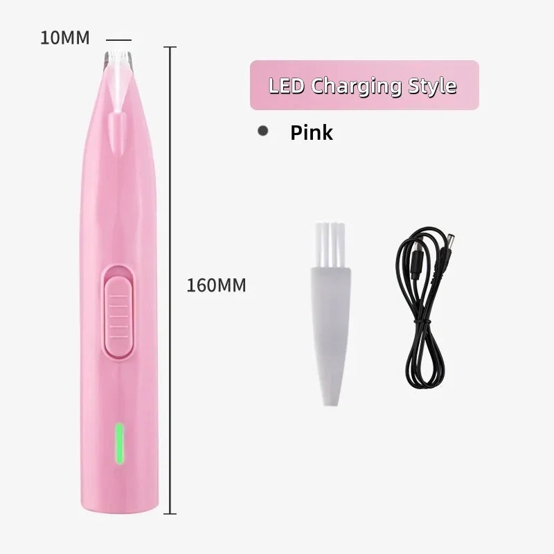 Dog Paw Trimmer – LED Grooming Clippers for Dogs & Cats, Rechargeable