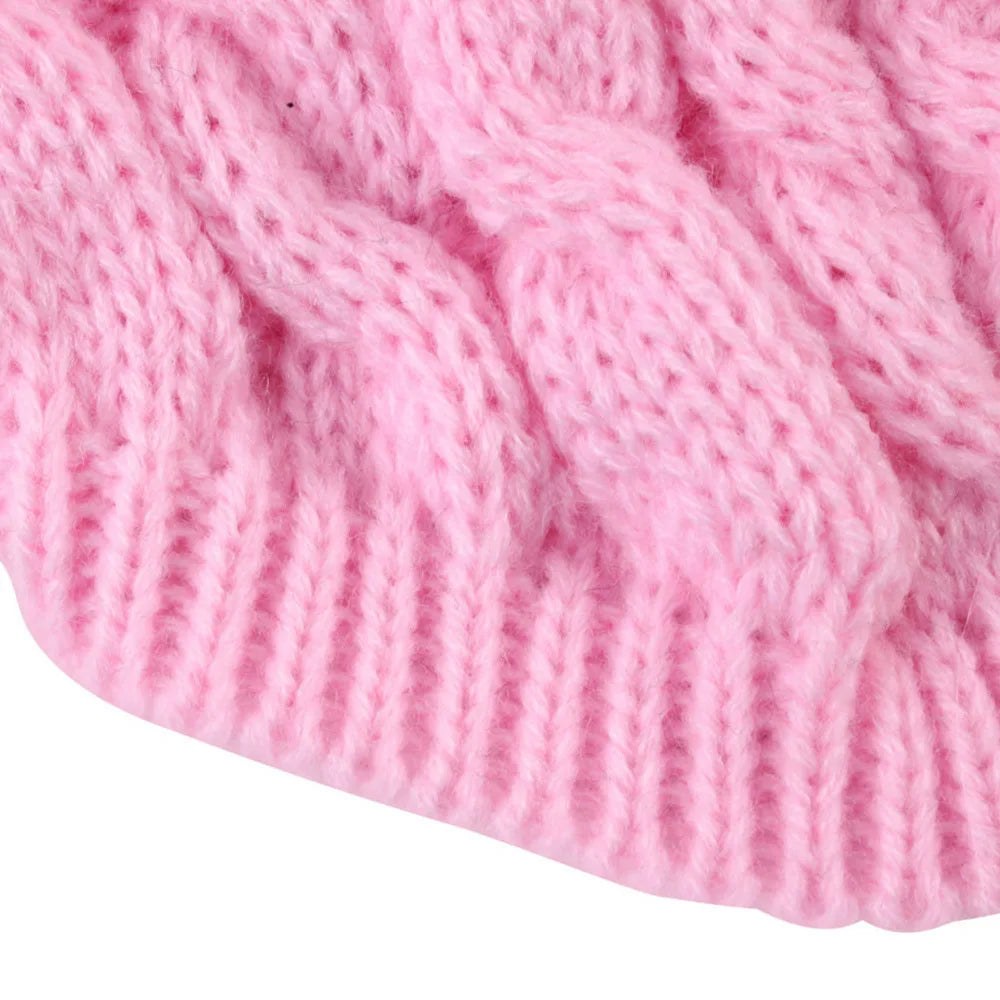 Shortened Title  Knitted Dog Sweater – Autumn/Winter Solid Twist Pattern Warm Pet Clothing