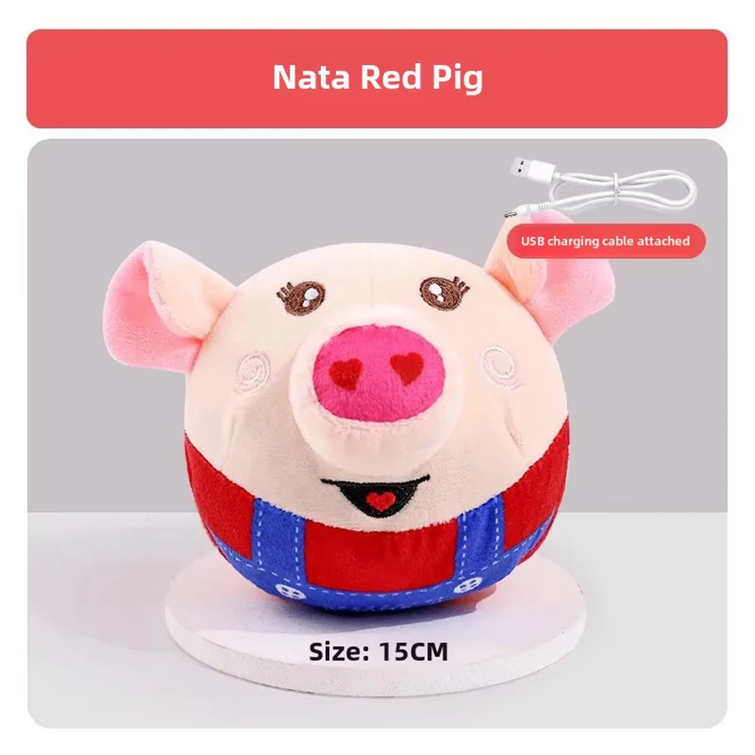 Interactive Electric Plush Jumping Dog Toy – USB Rechargeable Puzzle Toy with Clown Cartoon Design for Training & Play