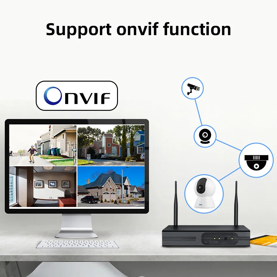 KERUI 5MP Mini Indoor WiFi Camera – Smart IP CCTV with Auto Tracking & Tuya App Support