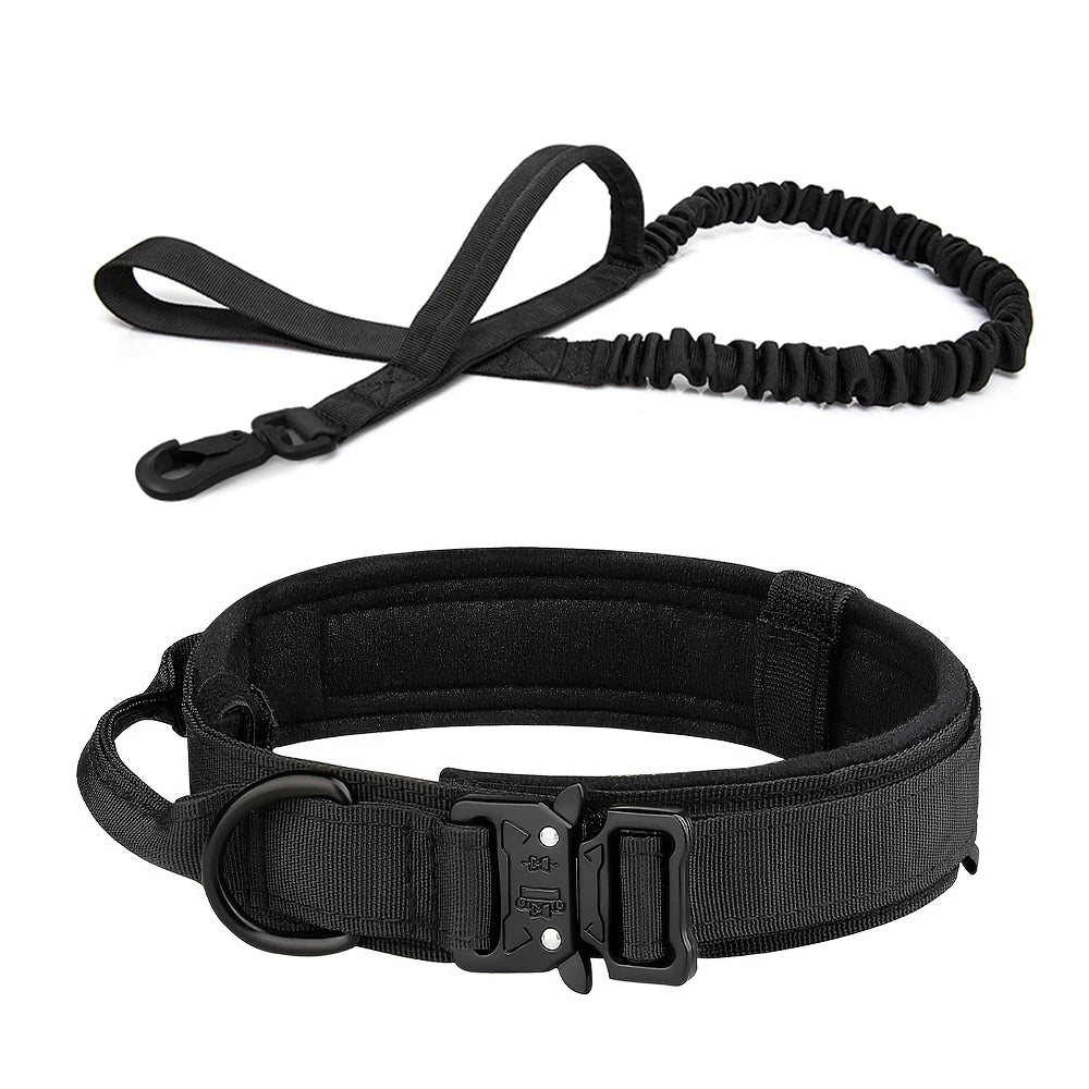 Tactical Dog Collar & Leash Set – Heavy-Duty Military Training Gear for Medium & Large Dogs