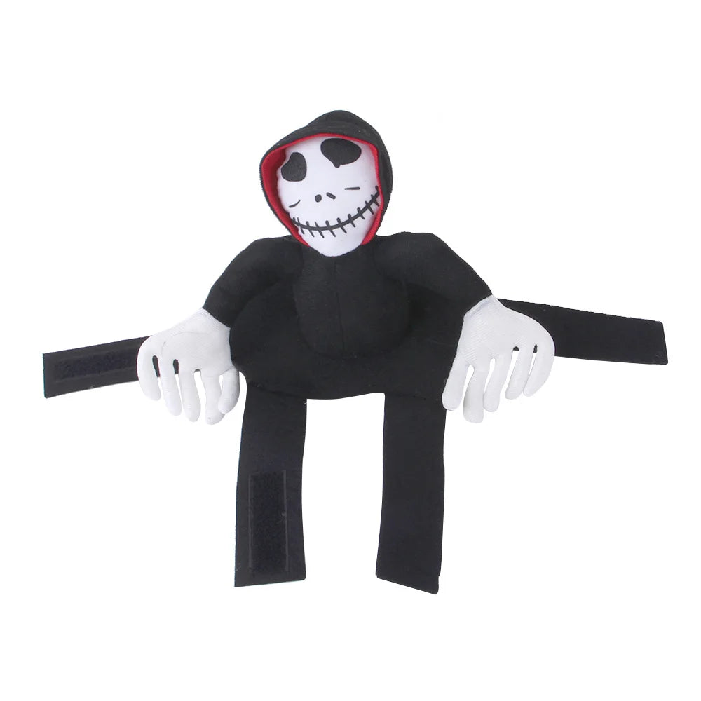 Halloween Death Rider Dog Costume – Adjustable Skeleton Rider Outfit for Cats & Dogs