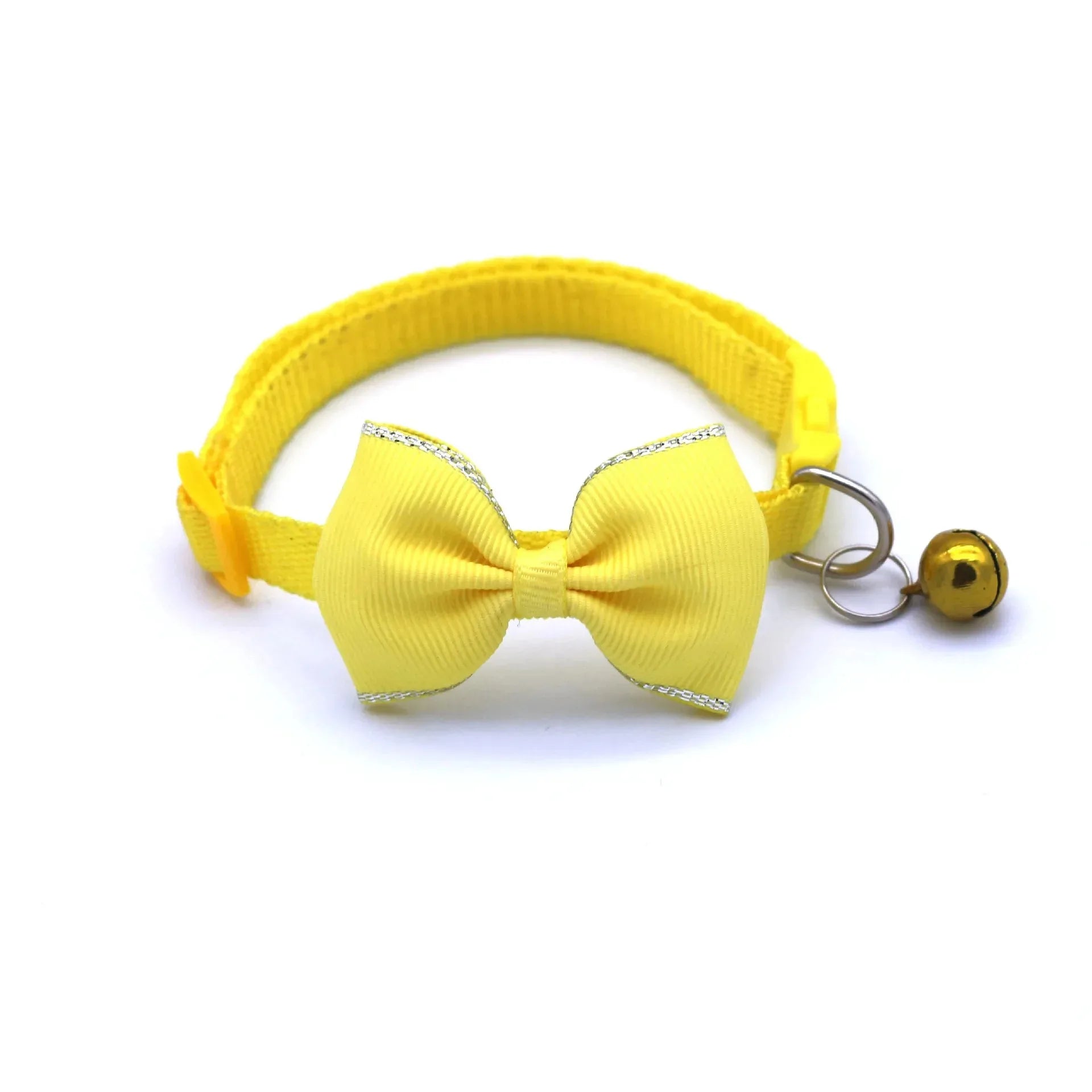 Cute Cat Collar with Bow & Bell – Adjustable Pet Collar Set (1–8 PCS, Multicolor)
