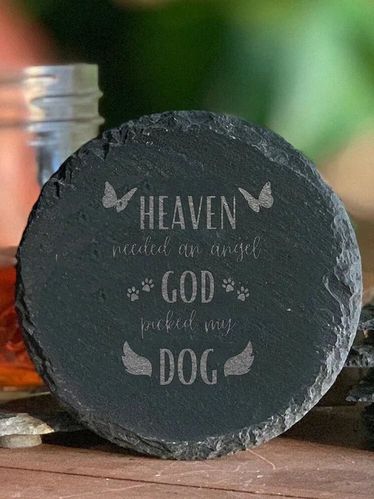 A Piece of My Heart Lives In Heaven Pet Memorial Stone Engrave Pet Sayings Cat Loss Gifts Dogs Dog Grave Marker Plaque