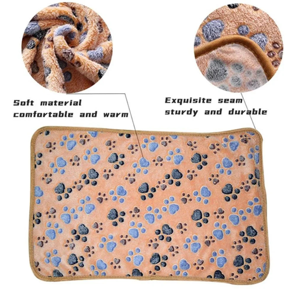 Soft Fluffy Pet Blanket – Warm & Cozy Cartoon Mat for Cats and Dogs