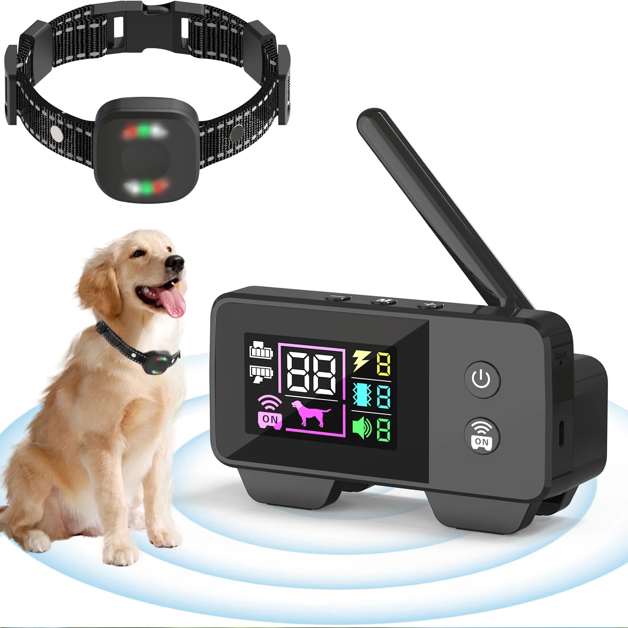 Wireless Dog Fence System – 200m Rechargeable Electric Collar with Beep & Shock Training Modes