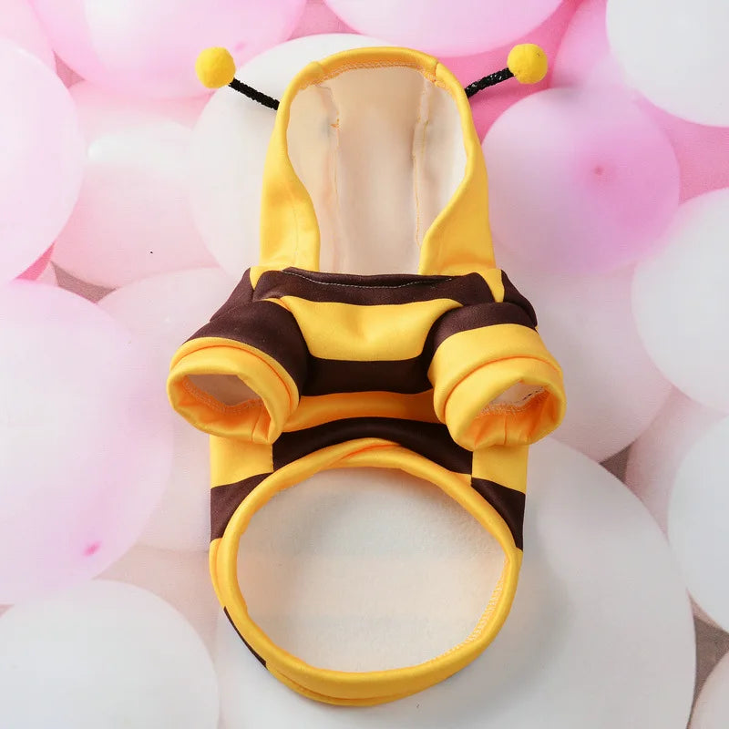 Bee Pet Hoodie – Autumn/Winter Costume for Dogs & Cats