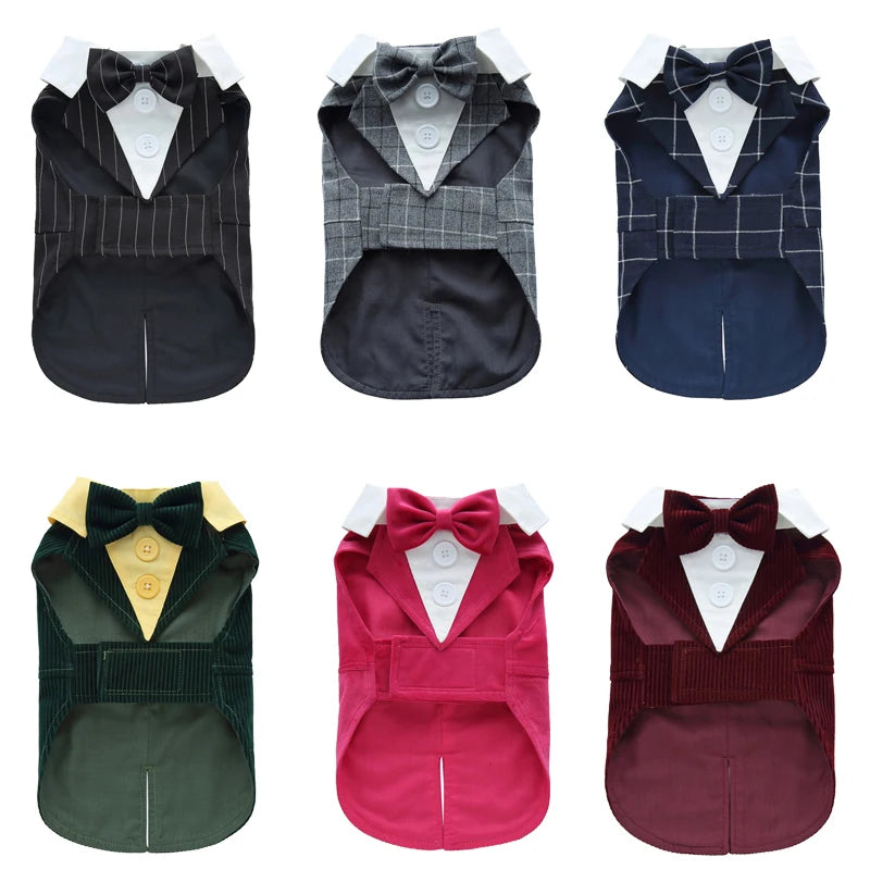 Luxury Dog Tailcoat Suit – Formal Wedding Outfit for Small Dogs (Chihuahua, Maltese, Yorkie)