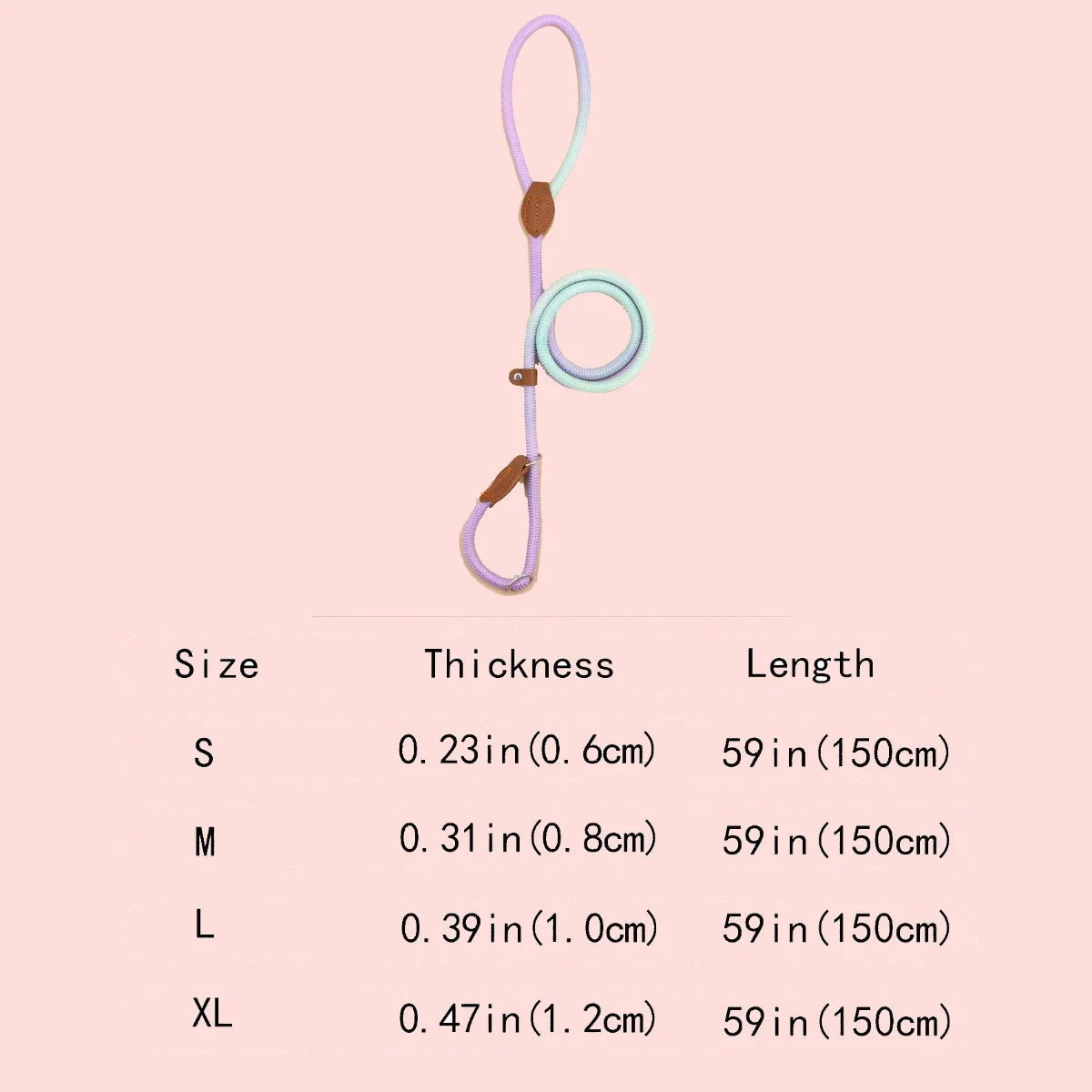 Colorful Dog Leash – Durable Nylon Lead for Indoor & Outdoor Use