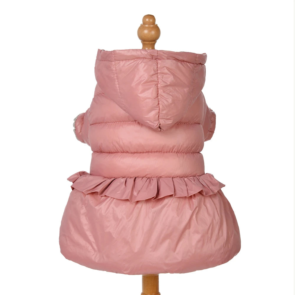 Dog Hooded Winter Jacket – Soft Puppy Coat for Small Dogs & Cats