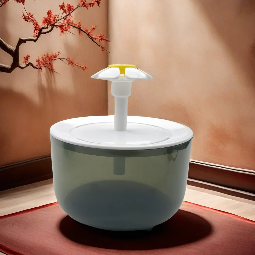 Cat Flower Water Fountain – Silent USB-Powered Pet Water Dispenser with Filter for Cats & Small Dogs