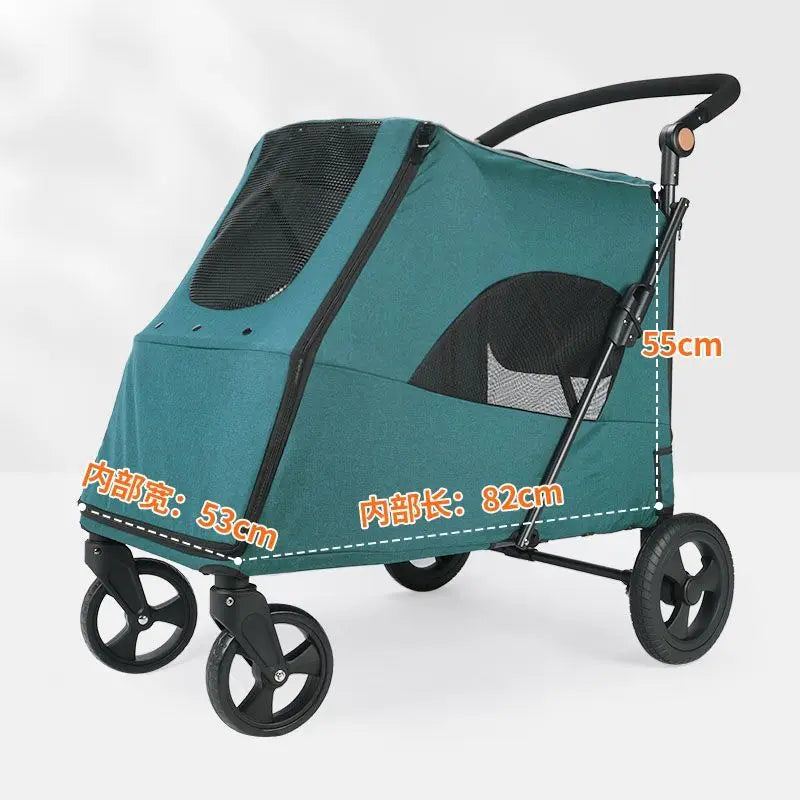 Heavy-Duty Large Pet Cart – Pullable Travel Carrier for Elderly, Injured, or Large Dogs | Pet Mobility & Recovery Wagon