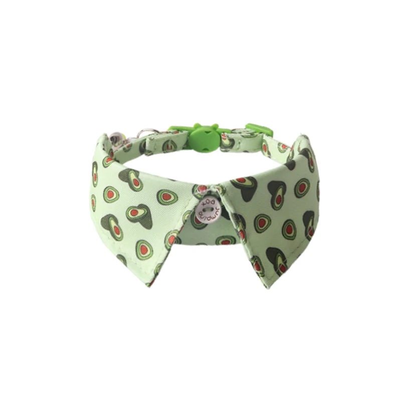 Fruit Tuxedo Bow Tie Pet Collar – Quick-Release Bandana Bowknot for Cats & Small Dogs
