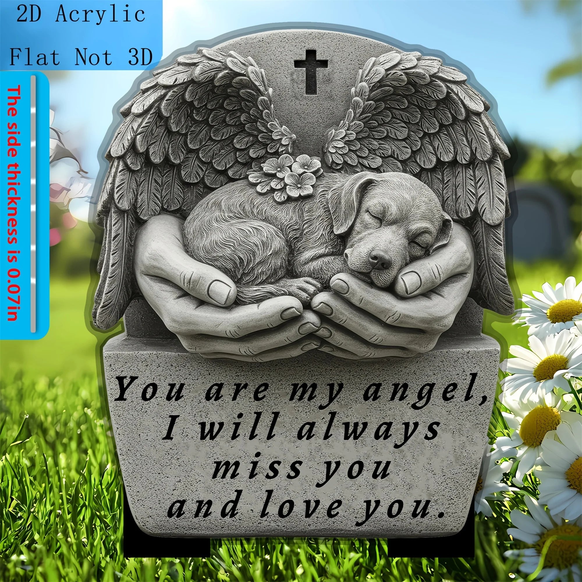 Personalized Pet Memorial Stone – Engraved Garden Marker & Outdoor Graveyard Tribute Sign