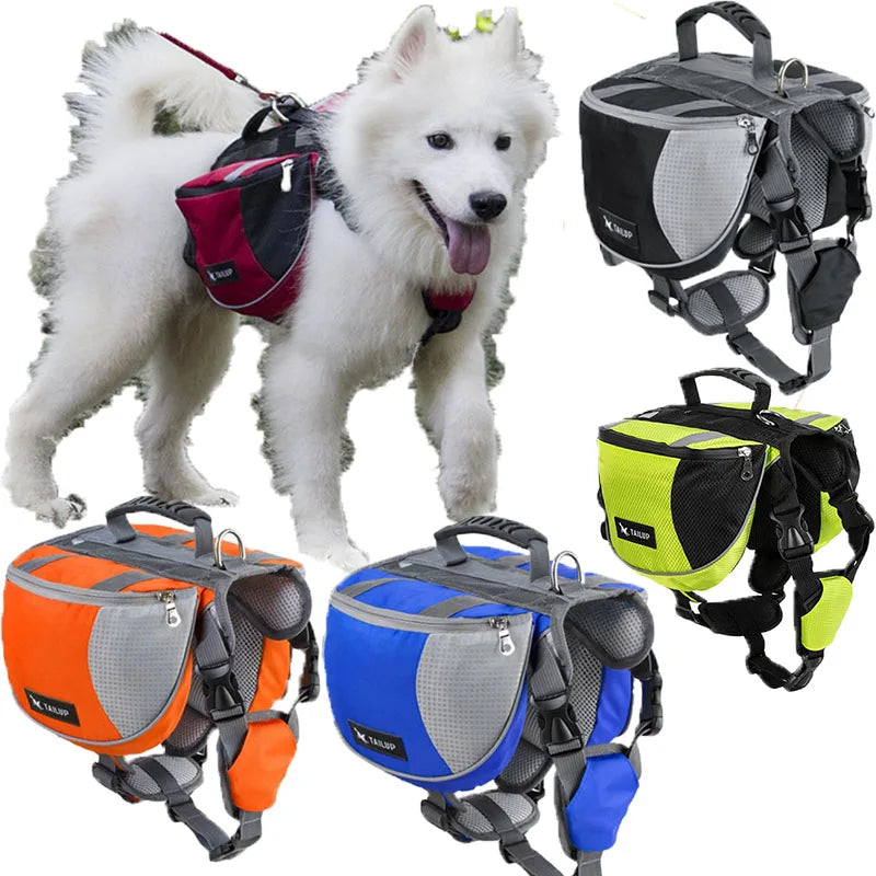 Portable Dog Training Backpack – Reflective Travel Snack Storage Bag