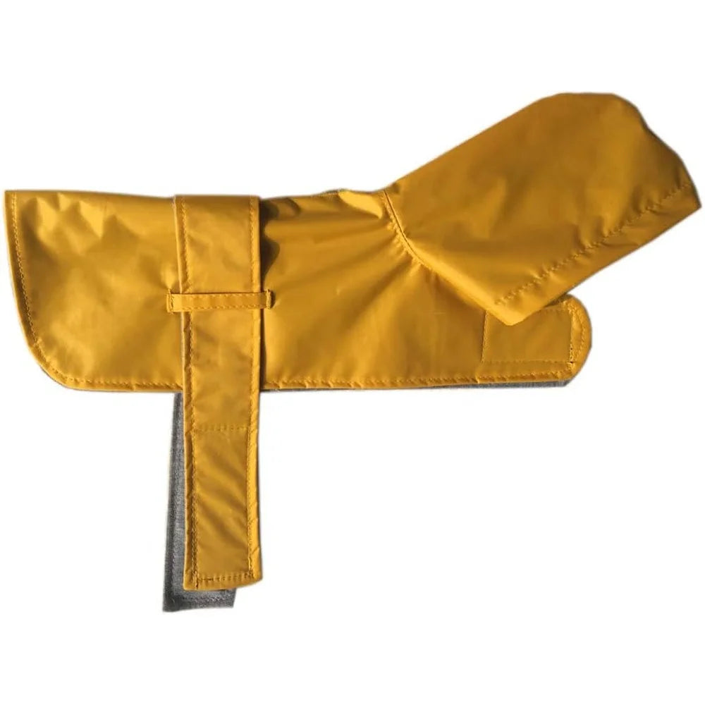 Waterproof Dog Raincoat with Hood – Adjustable Fit, Leash Hole, and Warm Lining for Small to Large Dogs