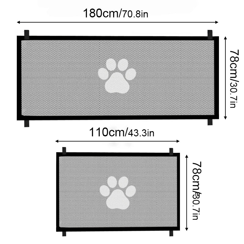 Portable Pet Safety Barrier – Folding Breathable Mesh Fence for Dogs & Cats