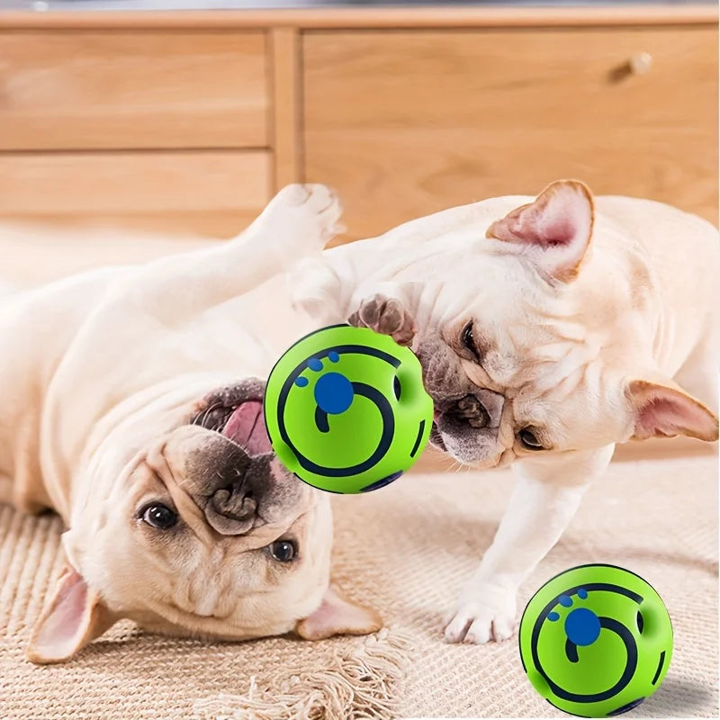 Squeaky Giggle Wobble Ball – Interactive Dog Toy with Fun Sounds for All Breeds