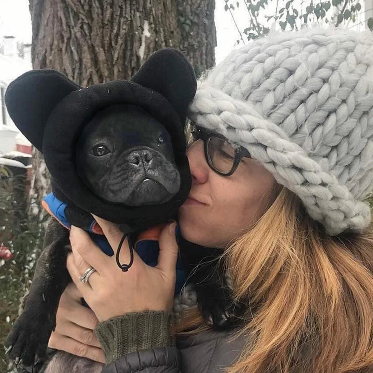 Fleece Bat Hat – Warm Adjustable Winter Pet Hat for Dogs