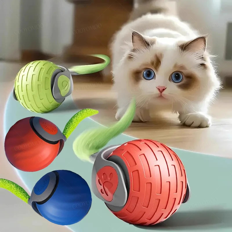 Smart Interactive Cat Toy Ball – USB Rechargeable Rolling Teaser
