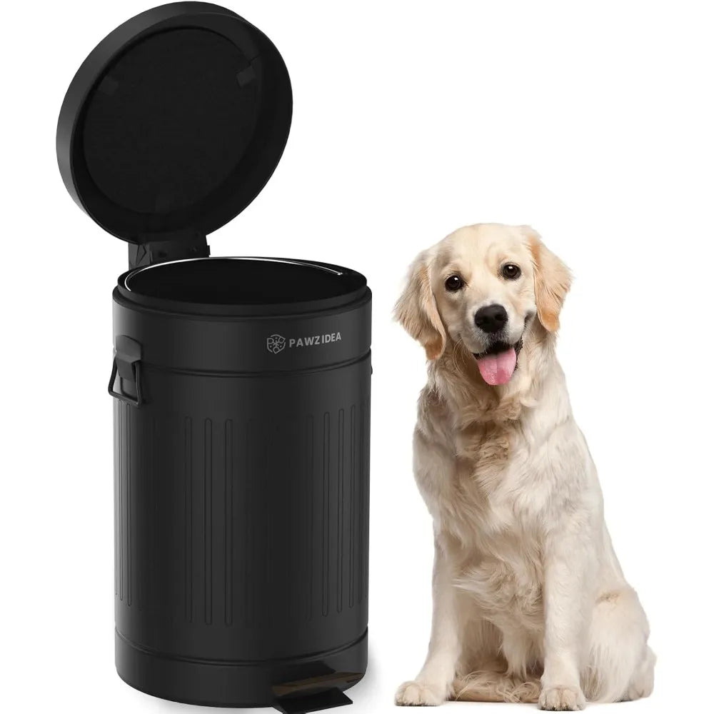Outdoor Dog Poop Trash Can with Odor Control – 3.1 Gallon Waterproof Pet Waste Disposal Bin with Lid