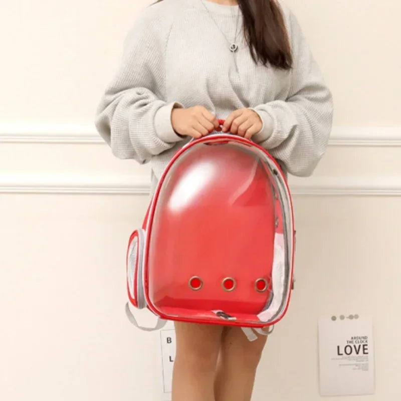 Space Capsule Cat Backpack – Transparent Breathable Pet Travel Bag (2025 Model)