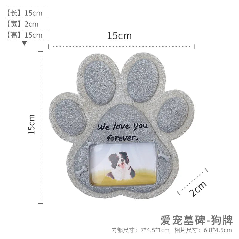 Pet Memorial Gifts for Dogs Cat, Pet Grave Markers with Photo Frames, Loss of Dog Sympathy Gift, Death Sympathy Bereavement