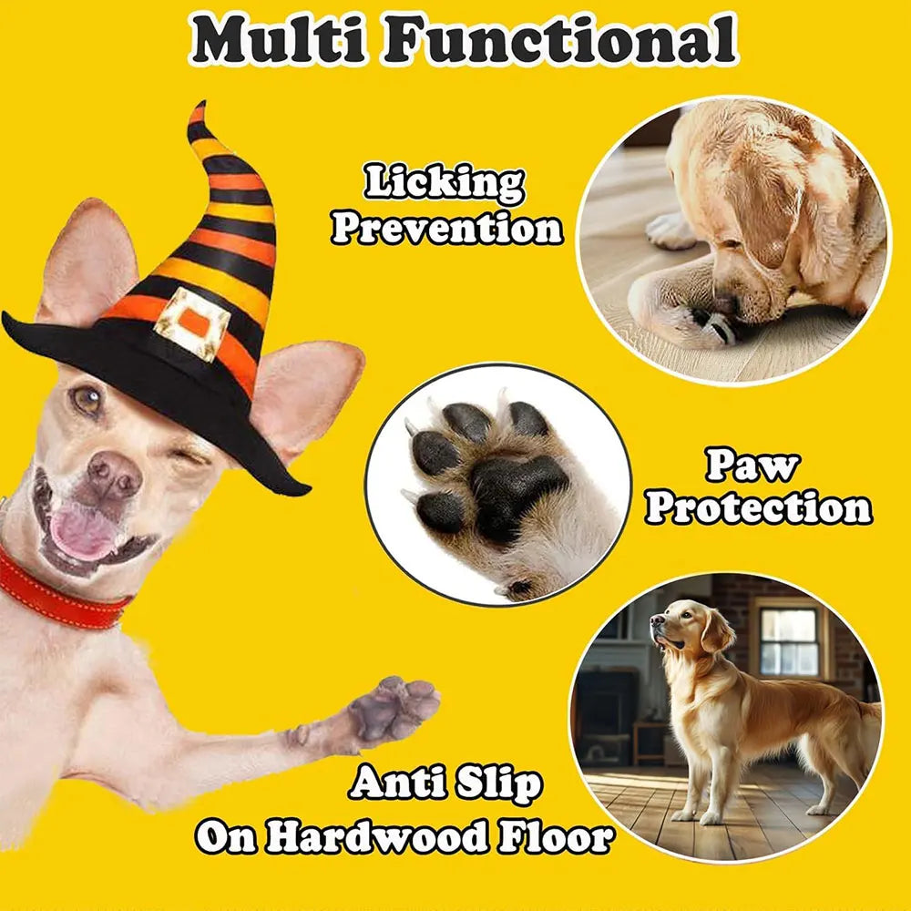 4-Pack Double-Sided Anti-Slip Dog Socks – Paw Protection for Indoor Use